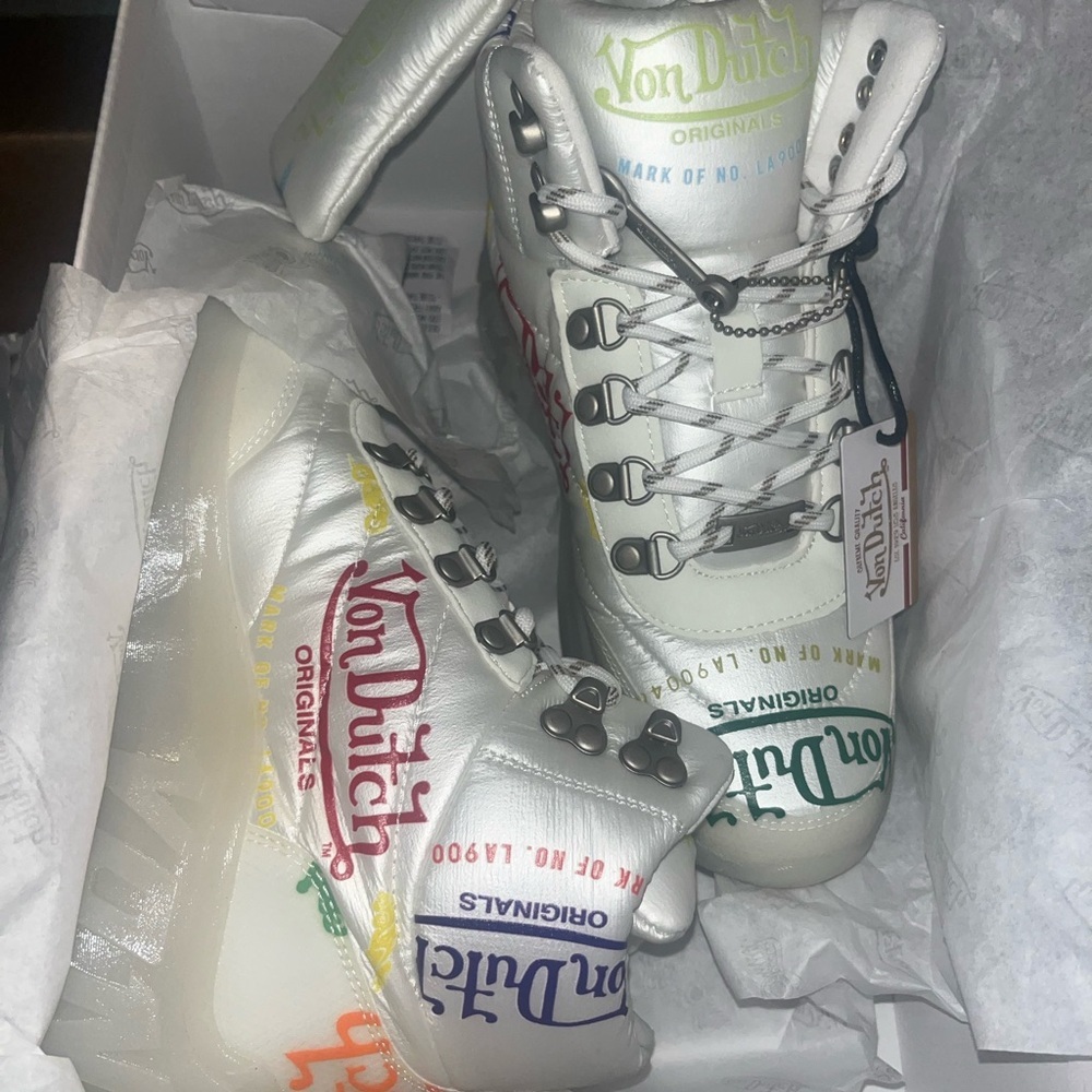 Von Dutch White High-Top Sneakers - Picture 7 of 9